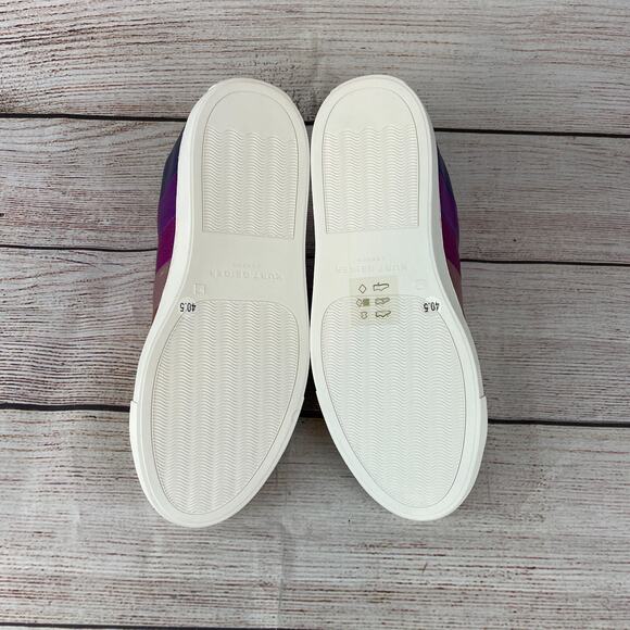 Kurt Geiger London Lane Womens Sz 40.5 (9.5) Striped Sneakers Metallic Rainbow - Picture 8 of 12